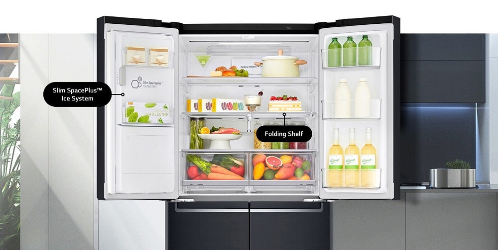 سیستم Smart Storage در یخچال ساید بای ساید ال جی X29