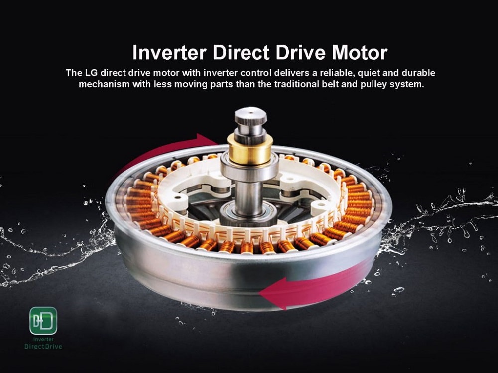 موتور بدون تسمه Direct Drive در ماشین لباسشویی ال جی V5