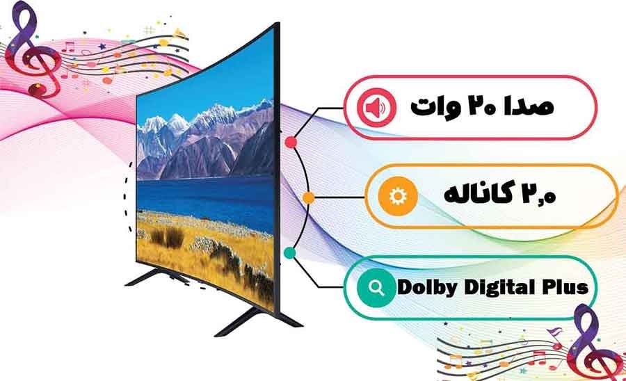 تلویزیون منحنی سامسونگ 55TU8300 4 سیستم صوتی تلویزیون منحنی سامسونگ