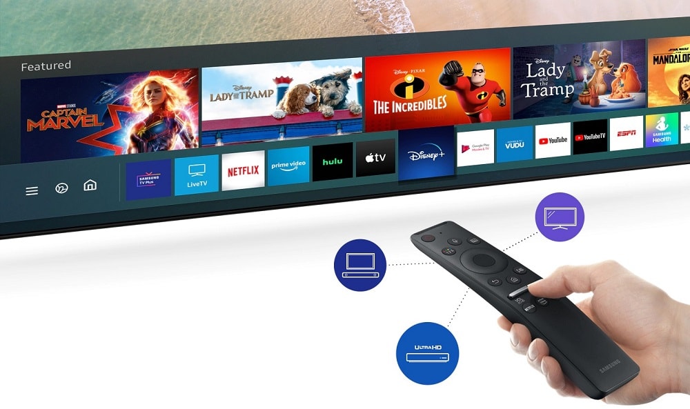 تلویزیون منحنی سامسونگ 55TU8300 6 ریموت کنترل جادویی OneRemote