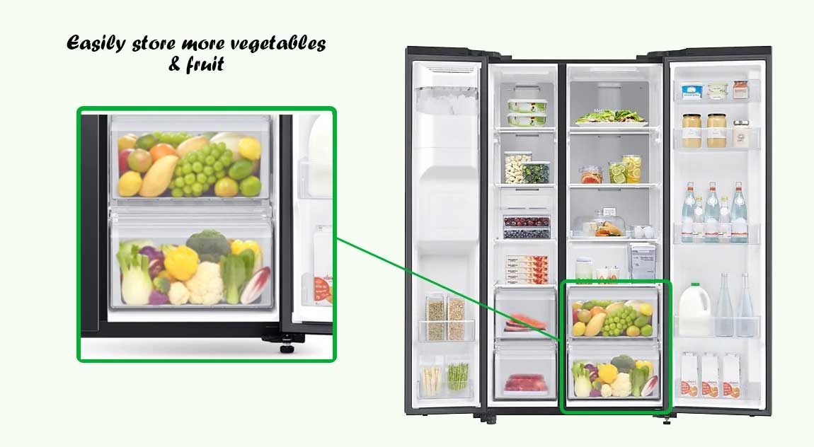 کشو سبزیجات Vege Box در یخچال فریزر سامسونگ RS64