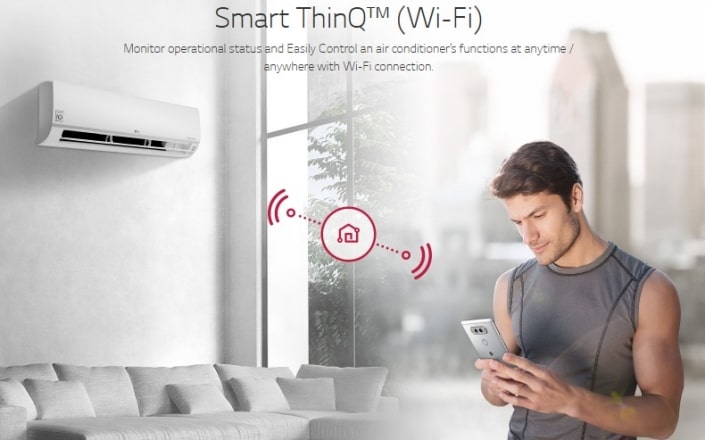 سیستم هوشمند Wi-Fi در کولر گازی ال جی