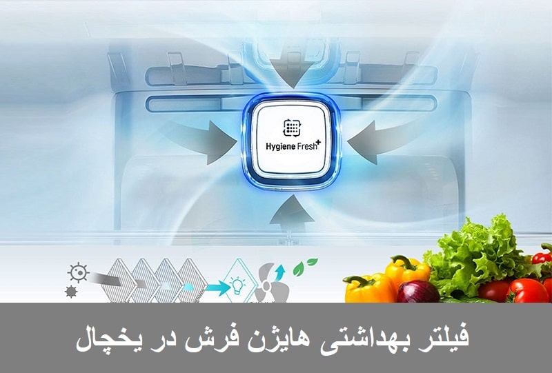 یخچال فریزر ال جی 30 فوت مدل GRM-832DHWL 5 فیلتر بهداشتی هایژن فرش