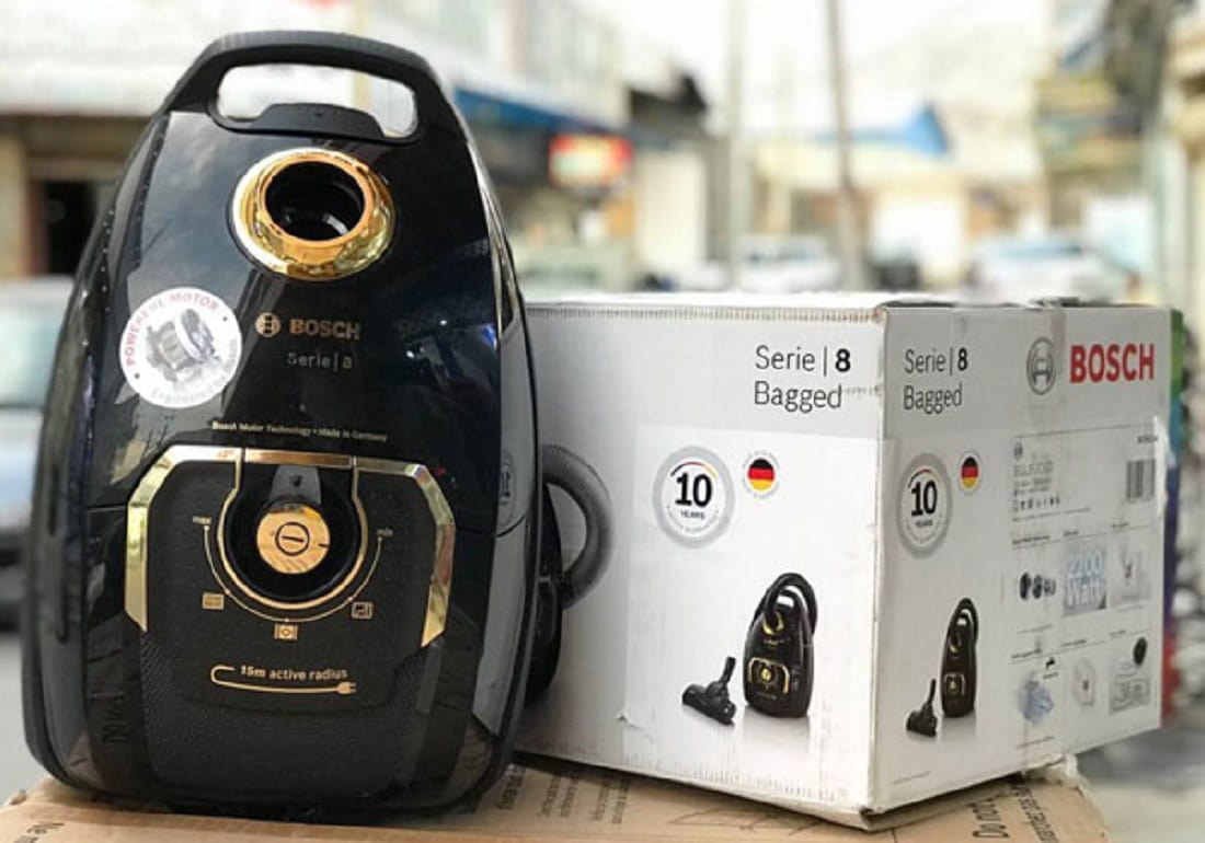 طراحی جاروبرقی بوش سری 8 گلد آلمان مشکی طلایی مدل 8GOLD