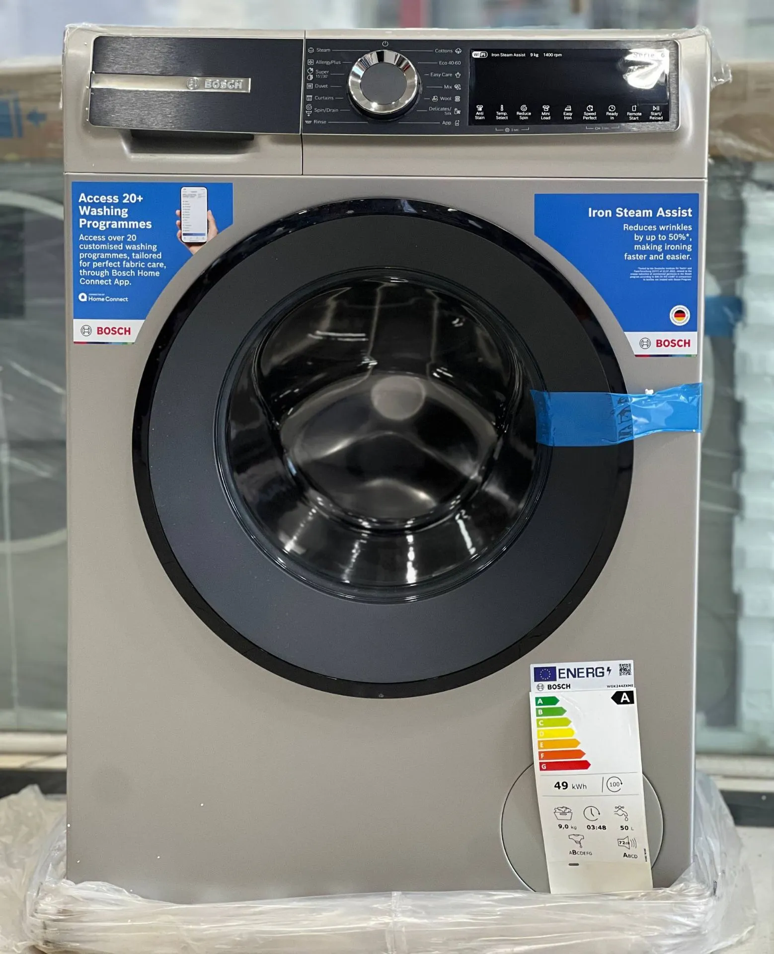 لباسشویی 9 کیلویی بوش سری 6 ترکیه مدل WGK244ZXME